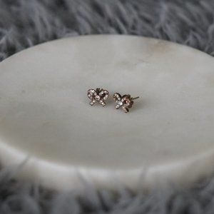 Juicy Couture Pave Bow Stud Earrings